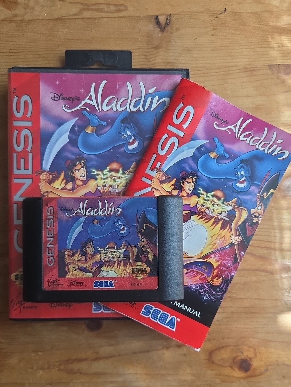 Disney's Aladdin Sega Genesis Complete in Box CIB Authentic Video Game TESTED